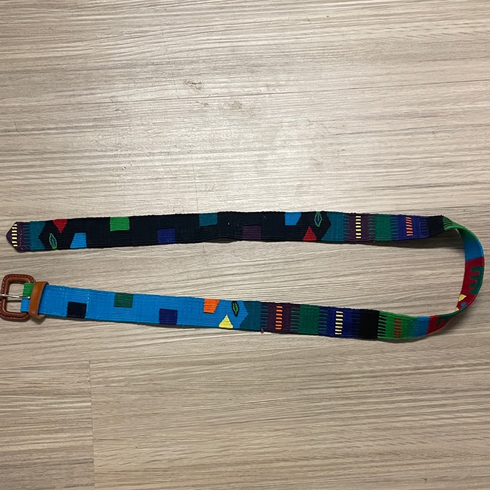 Colorful Geometric Woven Belt